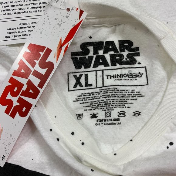 Star Wars XL Shirt NWT Darkness Rises White - Picture 4 of 4